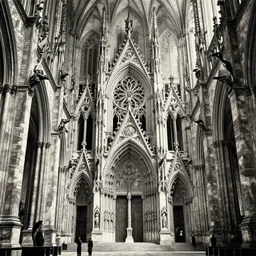 disasterpiece gothic church gargoyles holy ambience, by Edgar Maxence and Ross Tran and Michael Whelan and Caravaggio, intricate line drawings, cinematic, establishing shot, 4k resolution