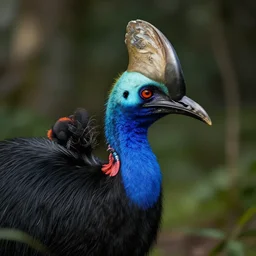 cassowary, hyper realistic, hyper detailed, digital art, trending in artstation, cinematic lighting, studio quality, smooth render, unreal engine 5 rendered, octane rendered, art style by klimt and nixeu and ian sprigger and wlop and krenz cushart