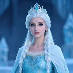 real photo of a beautiful ice queen, macro 10mm