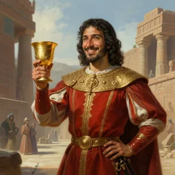smiling spanish conquer soldier francisco pizarro holding golden cup on a inca temple, highly detailed, digital painting, artstation, concept art, sharp focus, dreamy illustration, art by katsuhiro otomo ghost - in - the - shell, magali villeneuve, artgerm, rutkowski jeremy lipkin and giuseppe dangelico pino and michael garmash and rob rey