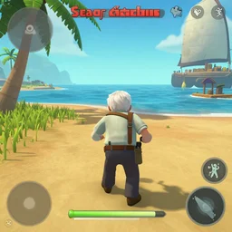Gameplay screenshot of Bernie Sanders in Sea of Thieves, Unreal Engine