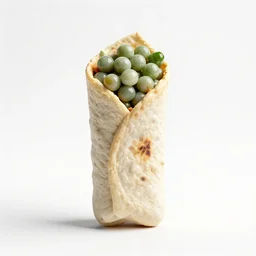 jade shawarma, clean 3d render, octane render, isolated on a pure white background, centered, entire object in frame, sharp focus, soft studio lighting