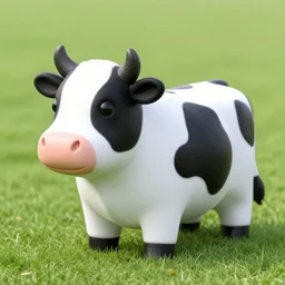 a cow shaped like a ball