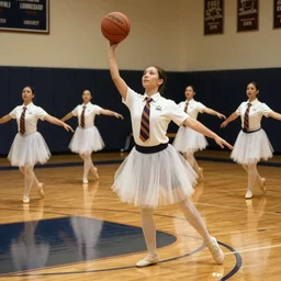mormon missionaries wearing ties play basketball like it's ballet, 25mm f/1.8 Pulitzer-winning photography