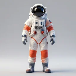 a bauhaus style astronaut suit, designed for wealthy billionaires, colored 3 d render