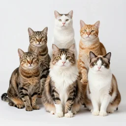 cats in the style of Glen Baxter