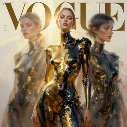 3 d, fashion model, liquid gold, liquid black ink, morning, sun rays, vogue cover style, poster art, hyper detail, intricate oil painting, multiple exposure, morning mood, 3 d, by tooth wu and wlop and beeple and greg rutkowski