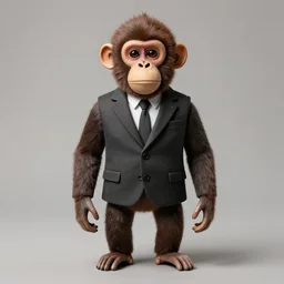 monkey in a suit made by zdzislaw beksinski