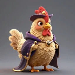 A adorable whimsical chicken wearing mage clothing, highly detailed, digital painting, artstation, concept art, smooth, sharp focus, studio light, by Justin Gerard,