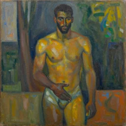 a painting in the style of allan rohan crite.
