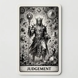 judgement tarot card, fantasy character portrait made of fractals, ultra realistic, wide angle, intricate details, the fifth element artifacts, highly detailed by peter mohrbacher, hajime sorayama, wayne barlowe, boris vallejo, aaron horkey, gaston bussiere, craig mullins