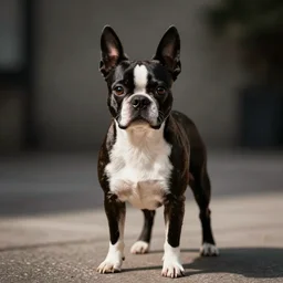 a boston terrier, highly realistic, beautiful, render, cinematic