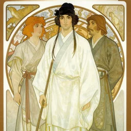 wuxia, painting by gaston bussiere, craig mullins, greg rutkowski, alphonse mucha