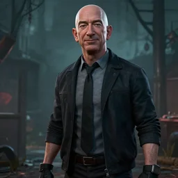 Screenshot of Jeff Bezos as a villain in Dead By Daylight