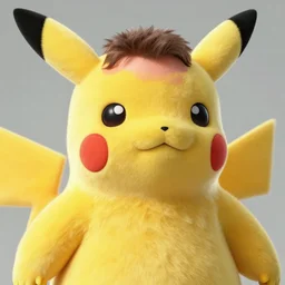 close up mid shot!! r obese matt damon in furry pikachu costume, still photograph, vintage
