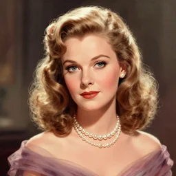 beautiful digital illustration of Mary Pickford with pearls by Pat Nagle, artstation, Behance, 4K,