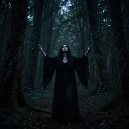 forest, woman, dark, darkness, midnight, ritual, mysticism, the witch, summon, wallpaper