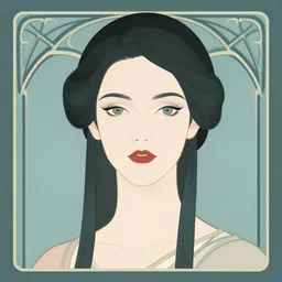 a streamline moderne, art nouveau, portrait of eva green in the style of charlie bowater, and in the style of donato giancola, and in the style of charles dulac., ultrasharp.