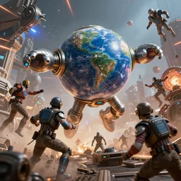 Captain Planet concept art, intricate, action scene, 8k highly professionally detailed, HDR
