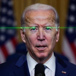 joe biden shooting lasers out of his eyes