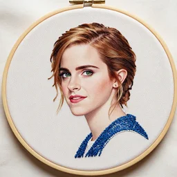 emma watson as a Embroidery