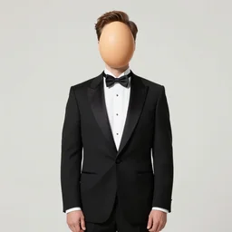 Egg-headed man in a tuxedo