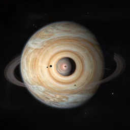 realistic solar system, top view, intricate details