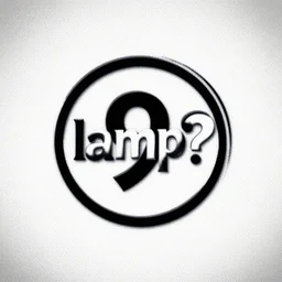 9 0 s breakbeat circle logo on dotted background with low quality cgi. band name and words in logo : lamp?