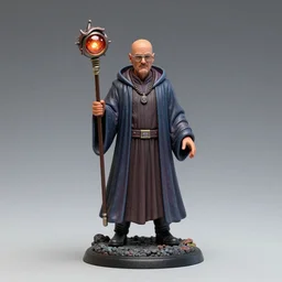 80mm resin detailed miniature of Walter White as a space wizard, Product Introduction Photos, 4K, Full body