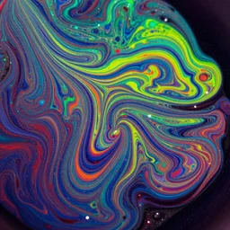 photo of marbled fluid, 4k, colorful, neon colors