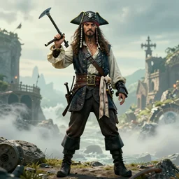 a pirate, fantasy, full body