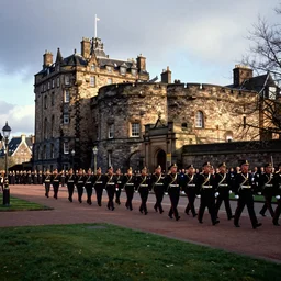 soviet military parade edinburgh castle photograph kodachrome sunshine