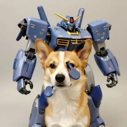 dog's head on a mech battle robot