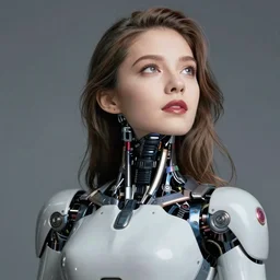 the portrait of true neutral semi - colorful female cyborg mechanist as absurdly beautiful, gorgeous, elegant, young gravure idol looking up, an ultrafine hyperdetailed illustration by kim jung gi, irakli nadar, intricate linework, bright colors, octopath traveler, final fantasy, unreal engine 5 highly rendered, global illumination, radiant light, detailed and intricate environment