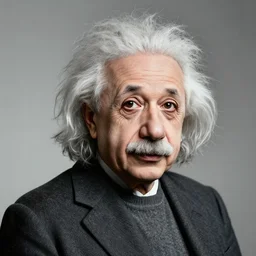 a portrait of albert einstein and his equation, by sandra chevrier