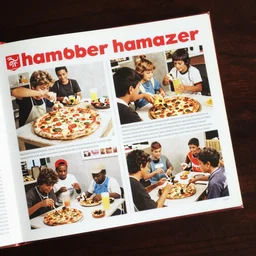 photos, 2 page of pizza hamster magazine, 1 9 9 0.