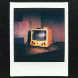 colorful chromatic abberation, 9 0 s toy commercial, photo from the 7 0 s, horror lighting, neon lighting, polaroid photo,