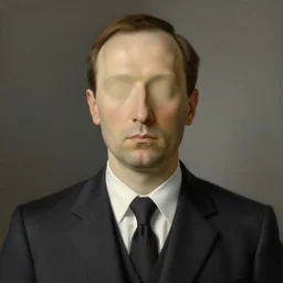 portrait of man in a suit with covered face by rene magritte, detailed painting, hd, hq, high resolution, high detail, 4 k, 8 k
