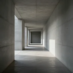 concrete hallway with no light