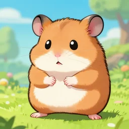 a hamster going super saiyan, digital art, 8k