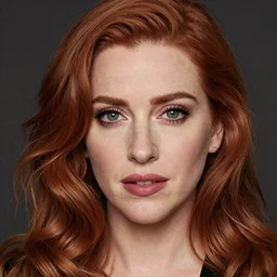 portrait of Christina Hendricks the style of Annie Leibovitz award-winning, detailed, 82 mm sigma art, close up