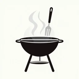 vector art, cubism, barbeque grill, minimalism
