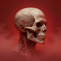 general grievous head coming out of a red mist, trending on artstation, profile pic, centered, accurate anatomy, highly detailed, digital art,