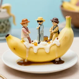 a banana split shaped like the banana splits band