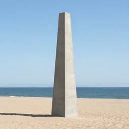 a concrete tower on a beach, by filip hodas, by simon stalenhag