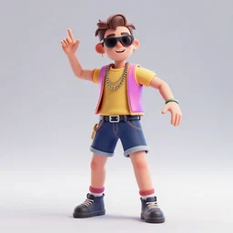 3D render of a raver