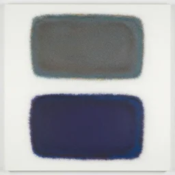Two rectangles of Perlin noise on a white canvas by Rothko and Lucio Fontana, abstract painting