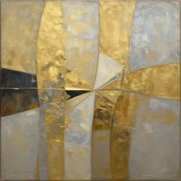 award - winning painting, abstract, gold and silver shapes, elegant, luxurious, beautiful, lovecraftian, beksinksi, chiaroscuro