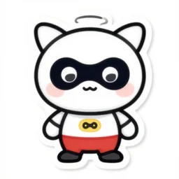cute miss mascot sepiatop sepiatop inkay super hero sticker art, cronobreaker, beeple game icon