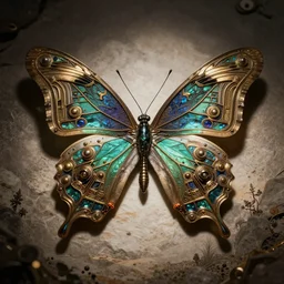 art deco steampunk butterfly